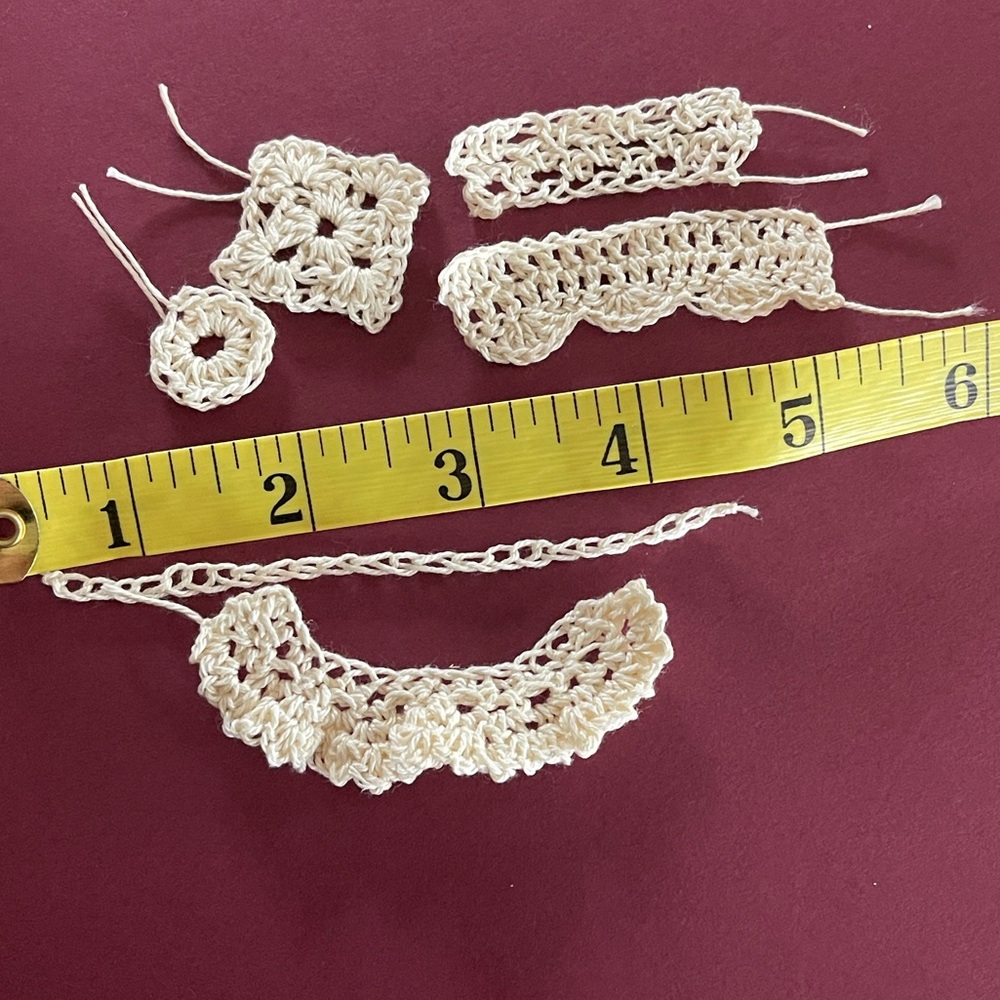 Handmade Crochet Lace Pieces in Cream🌺 - Picture 5 of 5